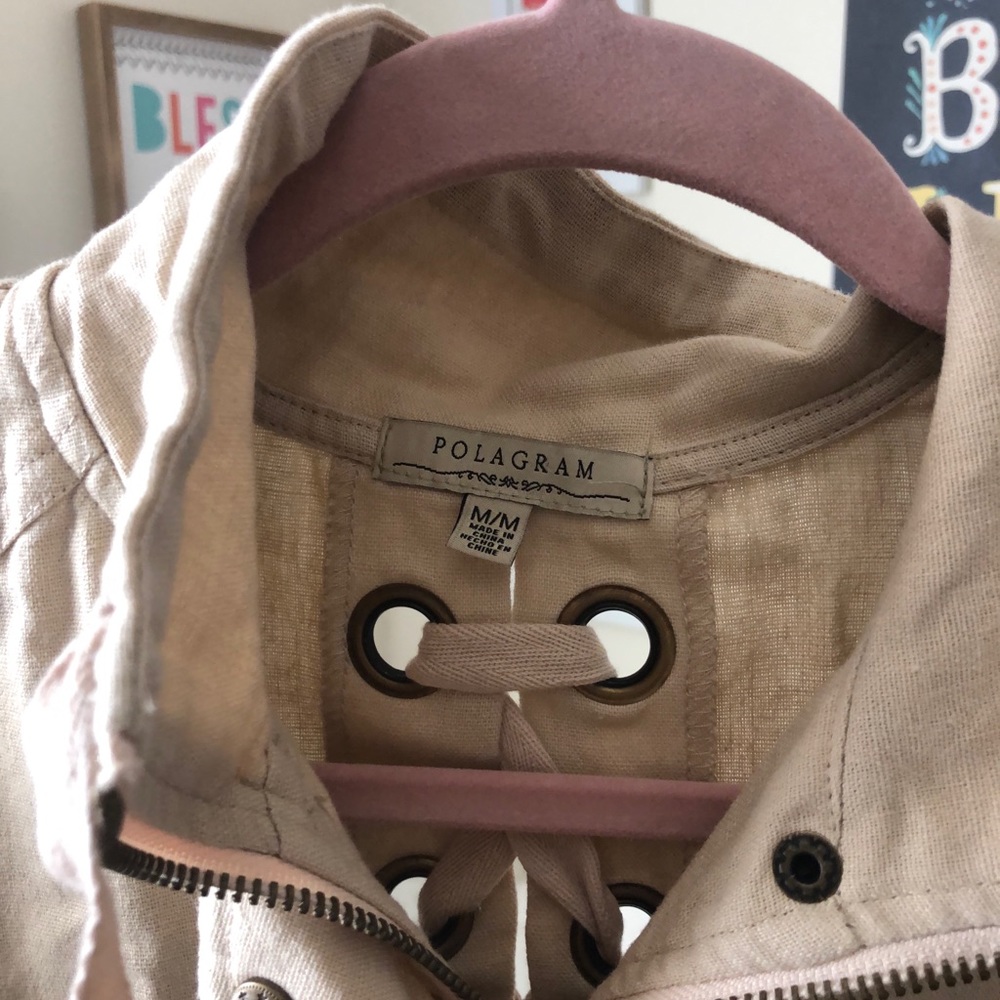 Linen Color block Jacket - Picture 5 of 5